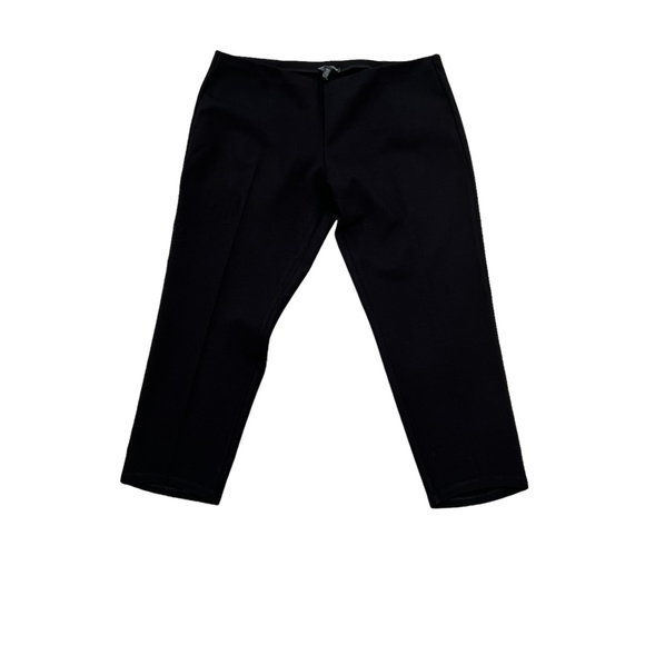 EILEEN FISHER BLACK SYSTEM STRETCH PONTE SLIM PANT - Picture 8 of 13